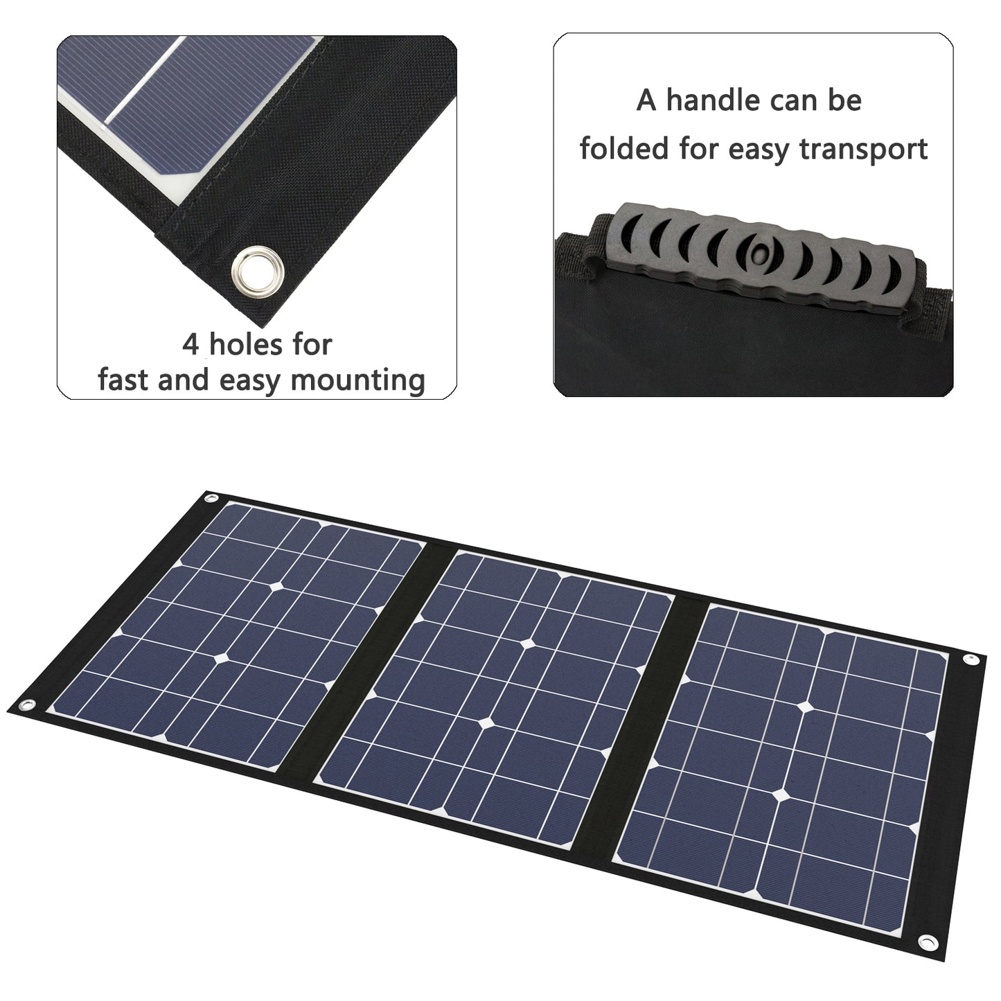 50W Foldable Portable Solar Panel | 18V Mono